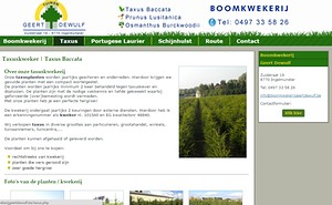 website boomkwekerij Ingelmunster