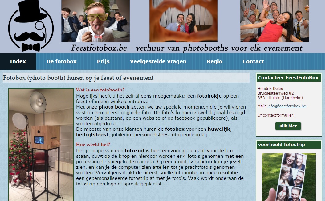 webdesign photobooth regio Kortrijk